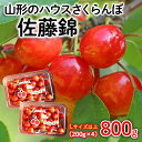 【ふるさと納税】山形のハウスさくらんぼ 佐藤錦 800g(200g×4パック) Lサイズ以上 【令和7年産先行予約】FS24-546 くだもの 果物 フルーツ 山形 山形県 山形市 お取り寄せ 2025年産