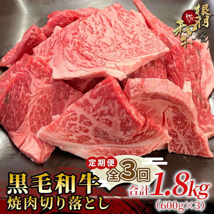 【ふるさと納税】〈発送月が選べる〉大人気！全3回★国産黒毛和牛 焼肉切り落とし600g×3回 合計 1.8kg 根羽こだわり和牛 限定 定期便 焼肉 リブロース カタロース モモ ウデ バラ 不揃い BBQ バーベキュー 訳あり 人気 カルビ 小分け 牛 牛肉