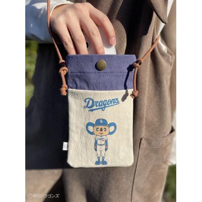 ふるさと納税 大垣市 【中日ドラゴンズとのコラボアイテム】のこり染×ドアラスマホショルダー ブルーベリー |  | 02