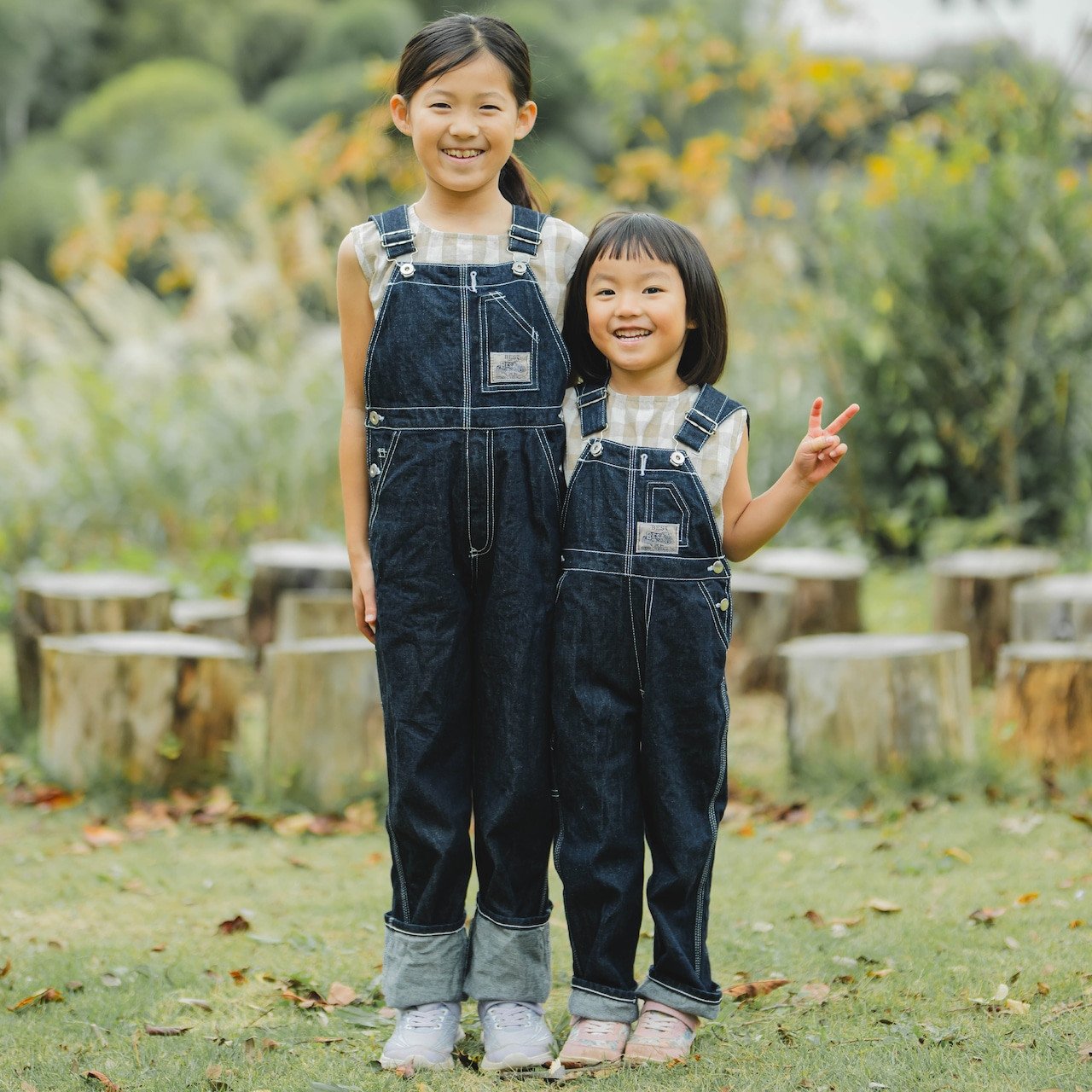 
                  デニム オーバーオール キッズ サイズ 120 【子供服 こども 親子 リンクコーデ】　
                