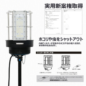 LEDバルーンライト 320W AirGlow(GD-BL320W+JD-BL10K) エリアライト 広範囲照明 工事用照 CB-BL320W10K