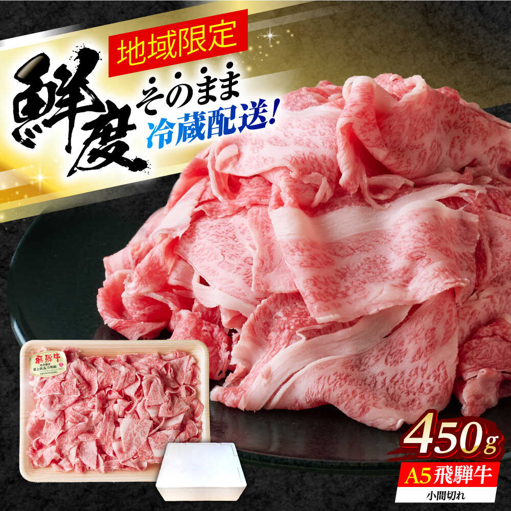 【ふるさと納税】※冷蔵配送/地域限定※ 飛騨牛 小間切 450g 瑞浪市 / きなぁた瑞浪 和牛 国産 岐阜県産[AZCI026]