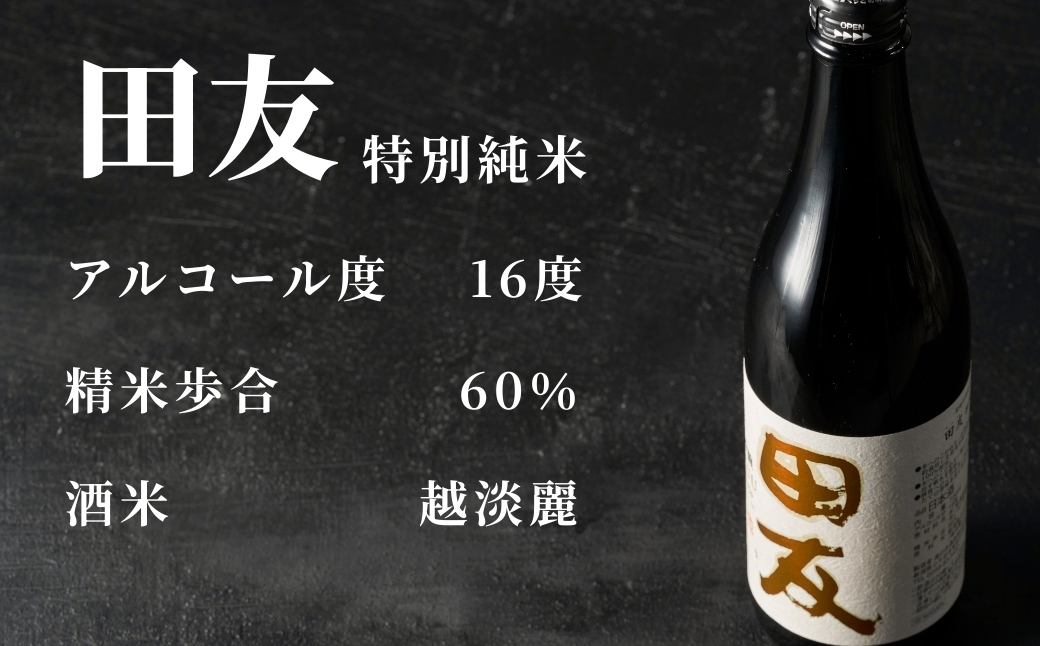 【登録店舗限定】日本酒 田友  純米吟醸と特別純米 720ml×各1本 高の井酒造 | 雪中貯蔵酒発祥蔵 清酒 お酒 地酒 お取り寄せ おすすめ 贈り物 贈答 プレゼント ギフト 父の日 新潟県 小千