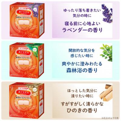 ふるさと納税 酒田市 花王のめぐりズム　蒸気めぐるアイマスク　ラベンダー・森林浴・ひのき　3種セット　12枚入×3箱 |  | 02