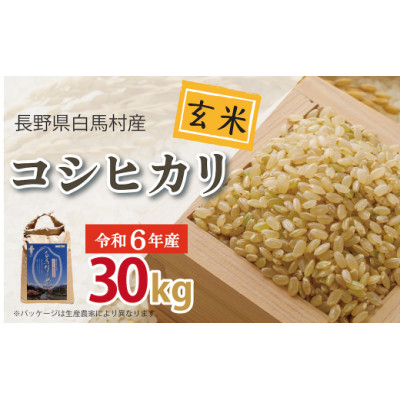 
＜令和6年産新米＞白馬産コシヒカリ＜玄米＞30kg【1490163】
