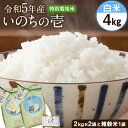 【ふるさと納税】令和5年産 特別栽培米 いのちの壱(白米) 4kg 2kg×2 雑穀米付き《90日以内に出荷予定(土日祝を除く)》 熊本県 南阿蘇村 熊本県産 虹色のかば 白米 雑穀米