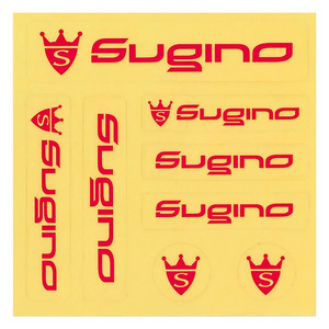 Sugino Sticker Sheet Clear＆Black ステッカー クリア ブラック 自転車パーツ スギノエンジニアリング 8-045