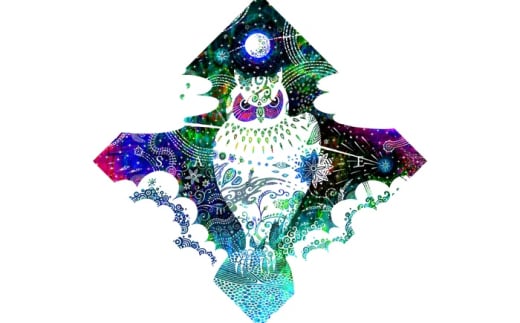 ［琉球イラストレーション］ 与儀勝之 『星の降る夜 / Starry night』 額装Mサイズ インテリア 雑貨 アート おしゃれ おすすめ 沖縄市 / yogima office [BCAI006]