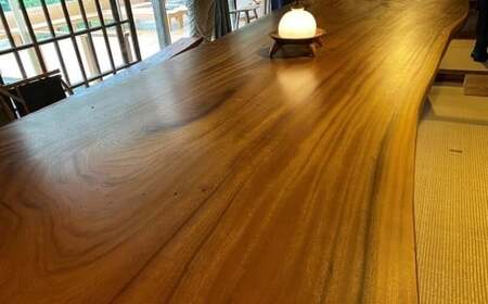 【1点限り】『秦心工房』一枚板4メートルのテーブル＜配送不可：北海道・沖縄・離島＞ 工芸品 手作り ハンドメイド 手仕事 テーブル インテリア 家具 職人技 取り外し可能 1点物 限定 福岡県 八女市