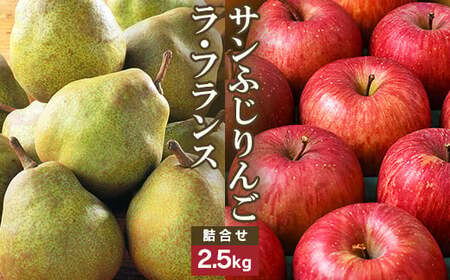《先行予約》令和8年産 りんご（サンふじ）と ラ・フランス 詰合せ 2.5kg 山形県産【2026年11月頃から12月中旬頃発送予定】2026年産 山形県産　012-B-MM072