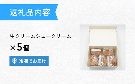 クッキーシュークリーム 5個 クッキー シュークリーム クリーム 生クリーム シュー アイス お菓子 スイーツ おやつ 洋菓子 デザート サクサク かざみどり 宮城県 石巻市