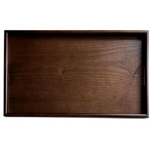 紀州漆器 約60cm 木製 長手盆 お盆［コクタン調］ 二尺 大きな 大きい トレー［YS11］