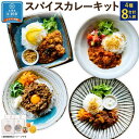 【ふるさと納税】【自宅がまるで専門店】4種類のスパイスカレーがご自宅で作れるSUG SPICEスパイスキット詰め合わせ(4種8人前)