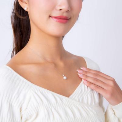 ふるさと納税 神戸市 【星菱】無調色 アコヤ真珠 ダイヤモンド PT900 プラチナ ペンダントトップ |  | 02
