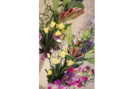 SL0200　お供え花、墓花セット「安らかな祈りのお花」お盆、お彼岸、命日、法事など故人への想いをお花でお届けいたします。