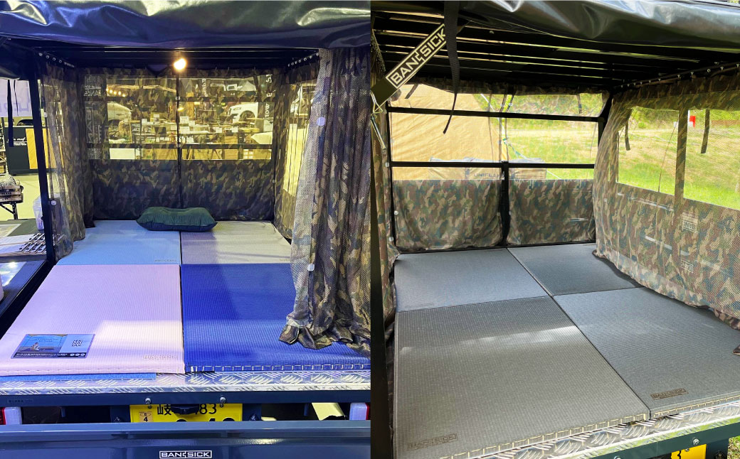 ポータブル畳 HERINAIYAN 栗色×胡桃色 900×600mm | BAN-SICK 畳 たたみ ポータブル アウトドア