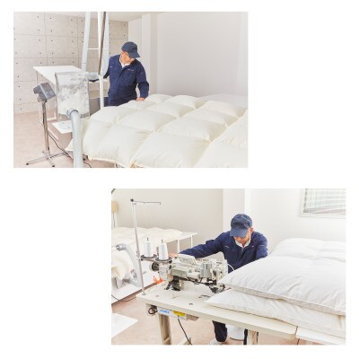 【抗菌防臭羽毛使用】羽毛布団　リバーシブル　カラー　ブラウン【1272509】