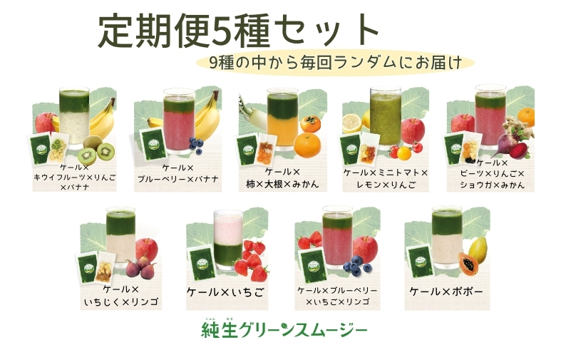 スムージー 定期便 3回 ケール 果物・野菜5種 ブルーベリー バナナ キウイフルーツ リンゴ 温州みかん ビーツ ミニトマト いちじく ポポー 冷凍 遠藤青汁 endou元気BAR 伊予市 愛媛 |