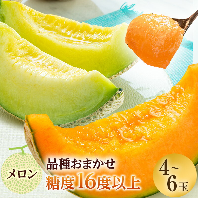 【ふるさと納税】メロン 先行 予約 青森 減農薬栽培メロン 4～6玉 糖度16度以上保証 減農薬 青肉 赤肉 青肉メロン 赤肉メロン フルーツ 果物 旬のフルーツ 旬の果物 旬 夏 レビュー 高評価 先行予約 2025 2025年 青森県　お届け：2026年7月20日～2026年8月25日