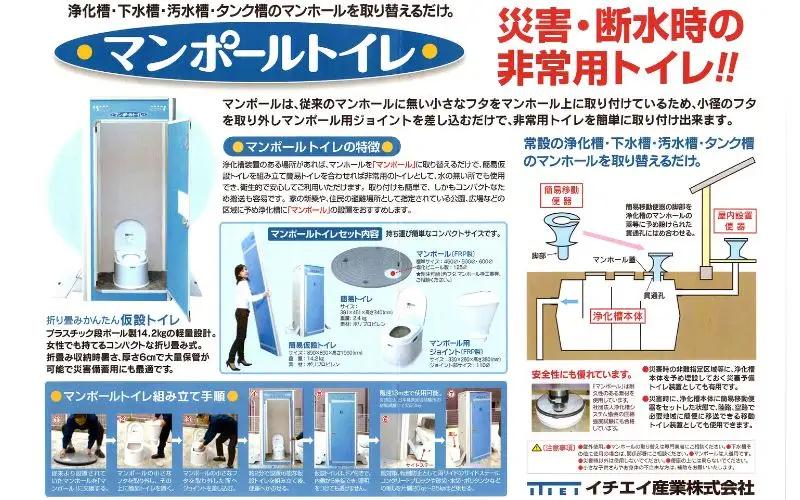 非常用トイレ マンポールトイレセット（マンホールサイズφ450） / 和歌山 田辺市 災害用 災害用トイレ 地震 防災グッズ  【ies001】