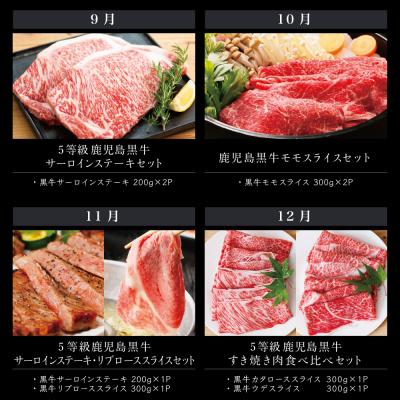 ふるさと納税 南さつま市 【JA食肉かごしま】鹿児島黒牛定期便(全12回) ステーキ すき焼き しゃぶしゃぶ 定期便 |  | 03