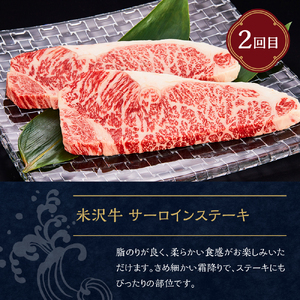 【明治27年創業 老舗米沢牛専門店】牛肉 米沢牛 12ヶ月定期便 《冷蔵》 ステーキ すき焼き しゃぶしゃぶ 味噌粕漬 牛肉 和牛 日本三大和牛 ブランド牛 米沢牛ブランド 国産 国産牛 人気 登起波