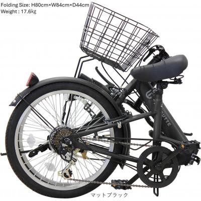 ふるさと納税 四日市市 オリタタミ自転車20型6段変速　LEDオートライト　マットブラック |  | 02