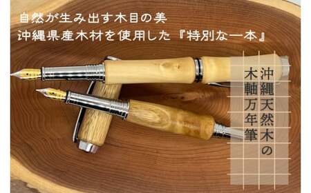 沖縄天然木の木軸万年筆 (CL003)