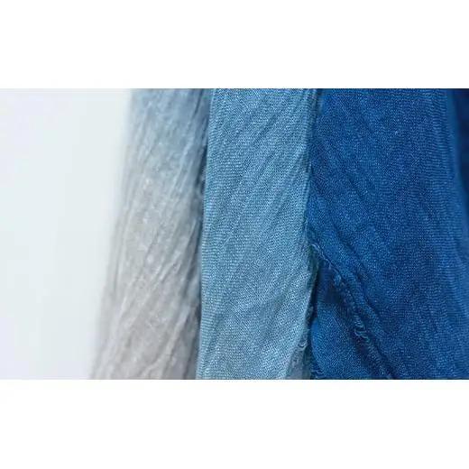 【石垣島の藍染工房】リネン 大判 ストール【カラー:グラデーション】