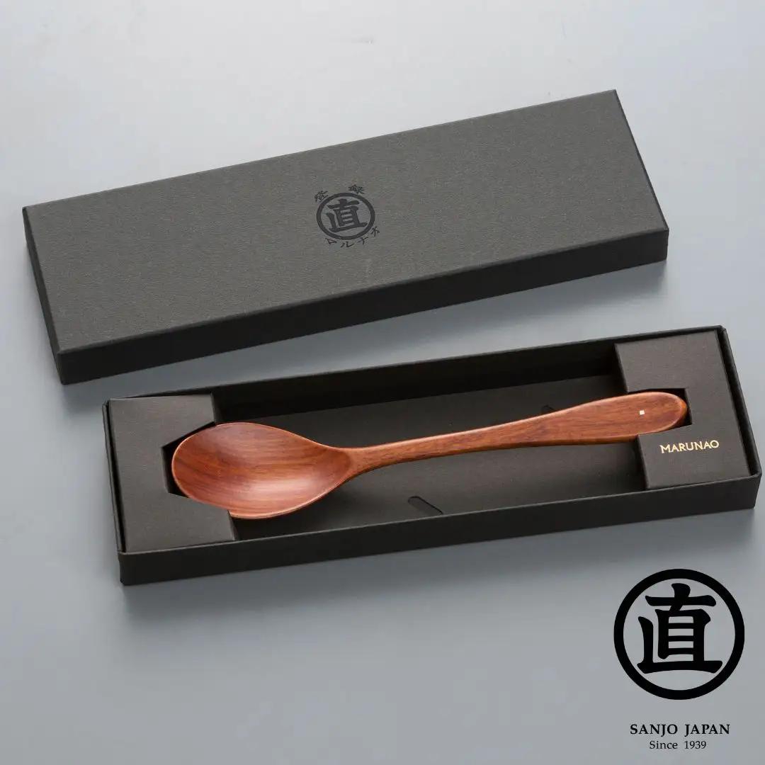 メゾン スプーンL 紫檀 燕三条の職人技 逸品のスプーン 紫檀銘木スプーン 天然木 [マルナオ]  【012S031】