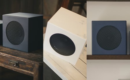 LATEM BASE キューブ型スピーカー 「LBK-V230」 雑貨 日用品 インテリア 小物 BGM 置き物 置き型 店頭 お店 自宅 リビング 寝室  ネイビー