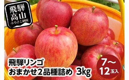 【令和8年産】≪9月中旬～順次発送≫ 飛騨リンゴ 3kg（7～12玉入り）おまかせ２品種 食べ比べ | 数量限定 果物 りんご リンゴ 林檎 フルーツ 旬 飛騨高山 10000円 1万円 ぜんぞう果樹園 FX001-26