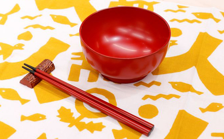 【滴生舎】浄法寺漆器 こども椀と箸のセット