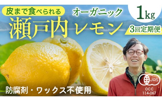【先行予約】 瀬戸内オーガニックレモン約1kg定期便 月1回×3回 12月以降発送 有機JAS認証 果物 皮まで使える 国産 通販 お取り寄せ