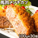 【ふるさと納税】 馬肉メンチカツ 100g×30個 計3kg 千興ファーム 馬肉 冷凍 《60日以内に出荷予定(土日祝除く)》ジューシー　揚げ物 肉 熊本県御船町 馬肉 惣菜 お弁当