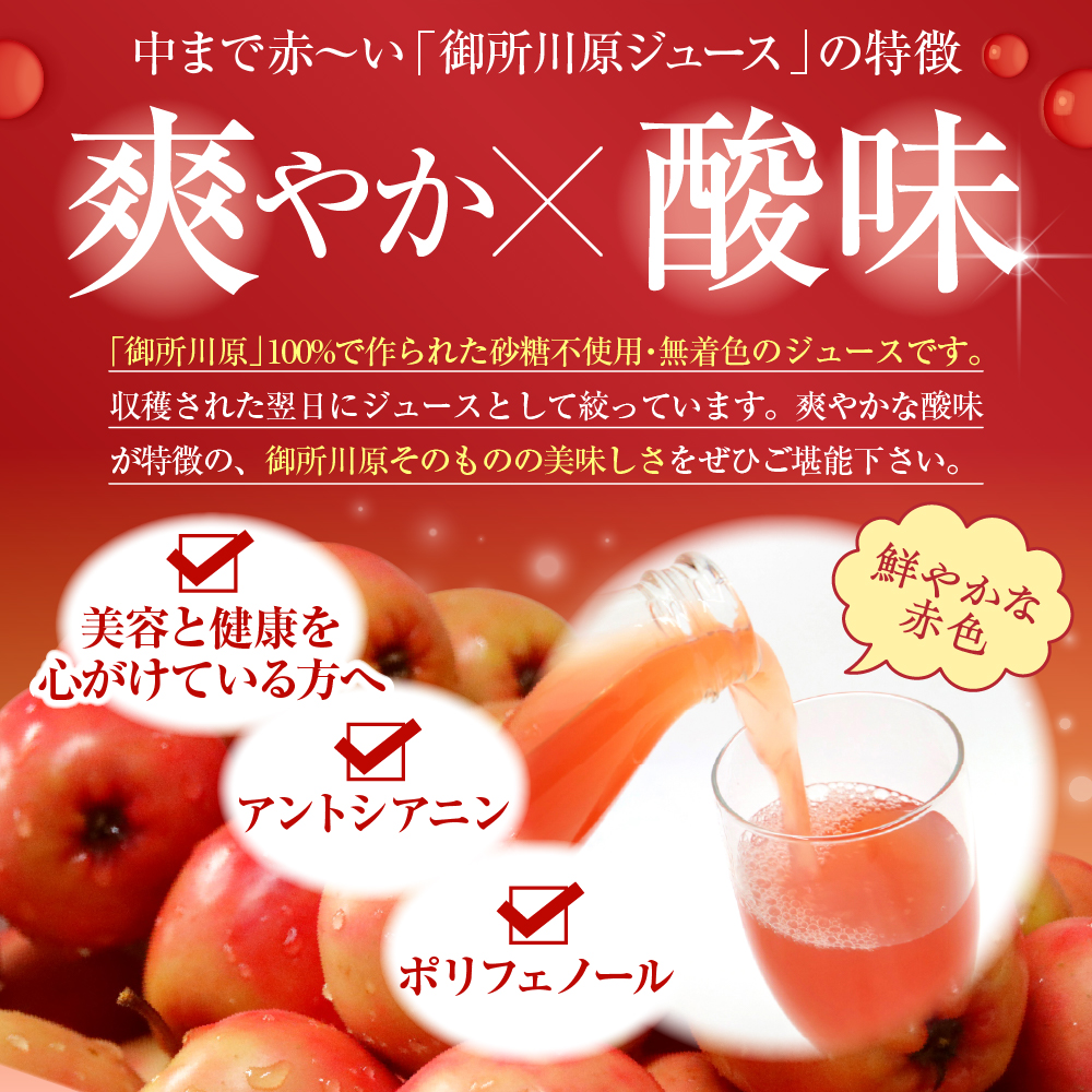 りんごジュース 中まで赤〜いりんごジュース (180ml×6本)