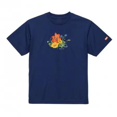 JTTA公認　卓球ユニフォーム【男女兼用(ドライ):160サイズ】フラワー　インディゴ【1667846】