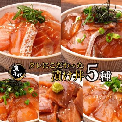 ふるさと納税 宇部市 【訳あり】職人技が光る!漬け丼セット  魚千代の漬け丼 5種1パック (合計5パック入り)