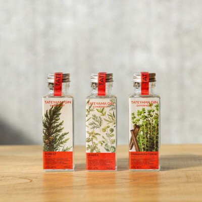 【ふるさと納税】【クラフトジン】TATEYAMA GIN 3種飲み比べセット 100ml×3種【1693442】