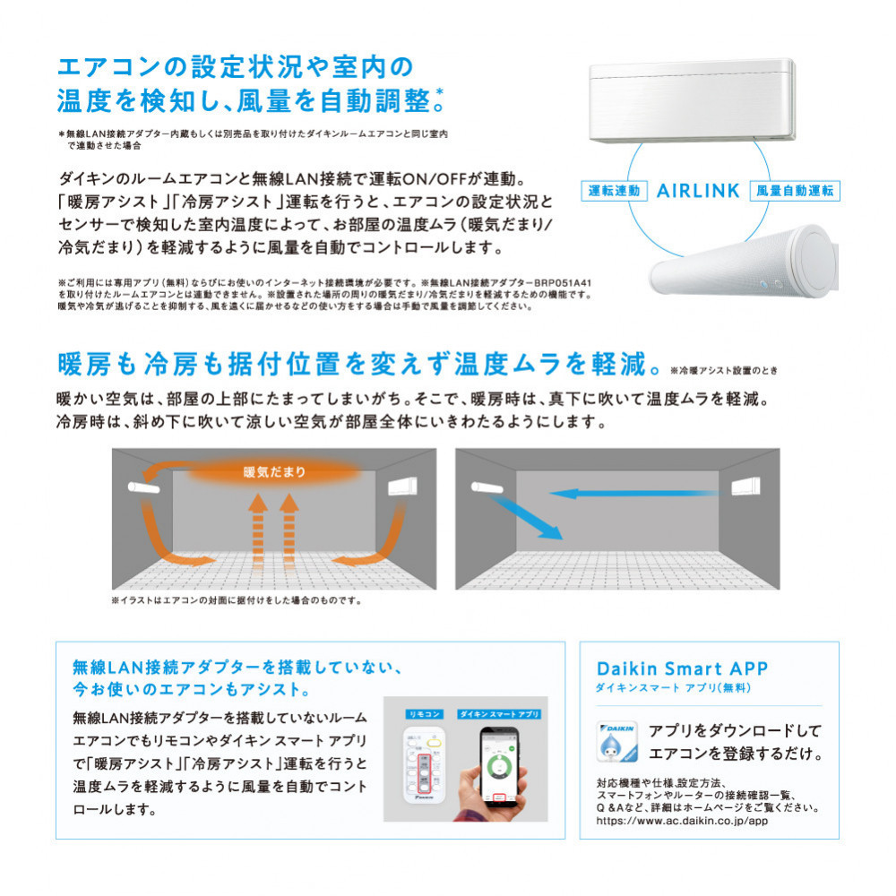 ダイキン アシストサーキュレータ AIRLINK MPF08WS-W