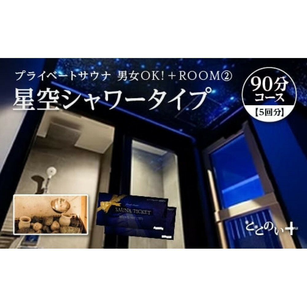 【ふるさと納税】ととのい+（2名）男女OK！ROOM2 星空シャワータイプ 90分コース　5回分　