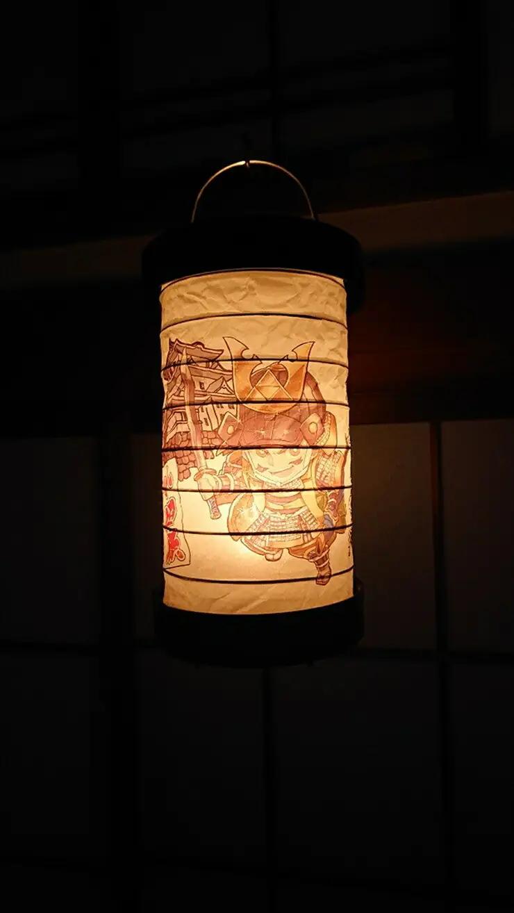 ゆらぎLEDちょうちん　北条氏邦（鉢形城主）【ゆらぎ 提灯 ちょうちん LED電球 和紙 やわらかい灯り 最新技術 ゆらぐＬＥＤ電球 炎のよう 小田原型ちょうちん リアルキャンドルLEDランプ 神奈川県 小田原市 提灯 提灯】