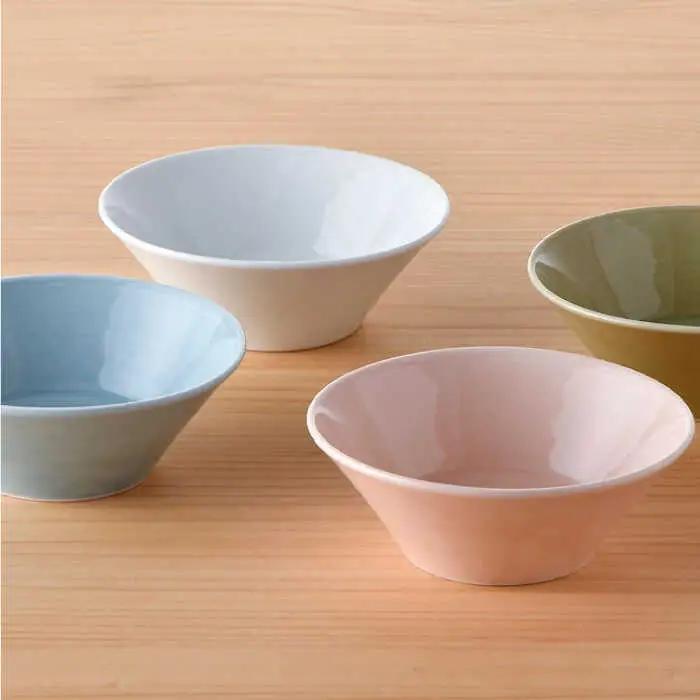 【波佐見焼】パステルカラー 4色 高台 小鉢 小皿 食器 ボウル 【舘山堂】 [RC25]  波佐見焼