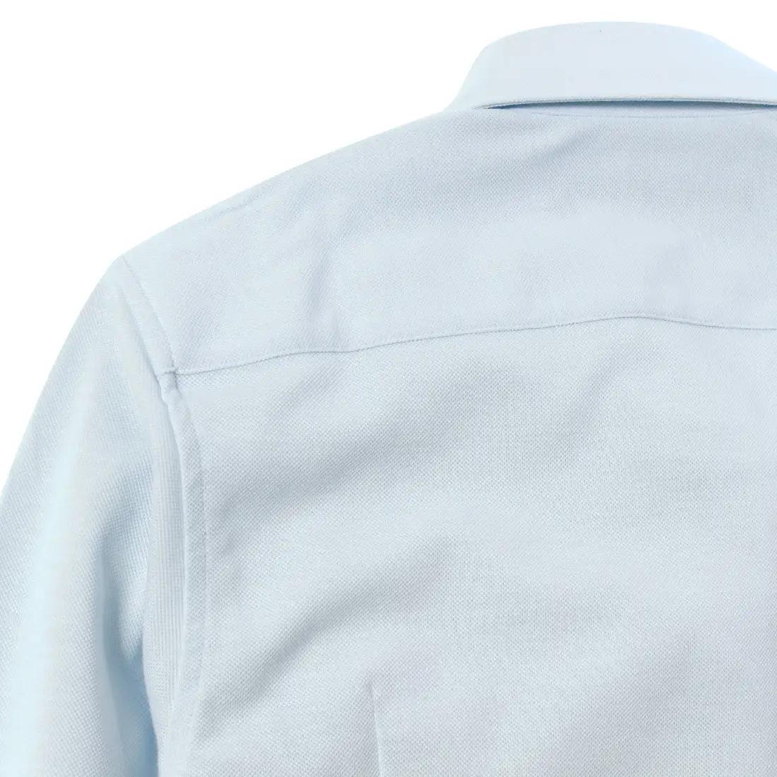 DJS-002 decollouomo メンズドレスシャツ長袖（生地／コンコルド）サックスブルー／Sサイズ