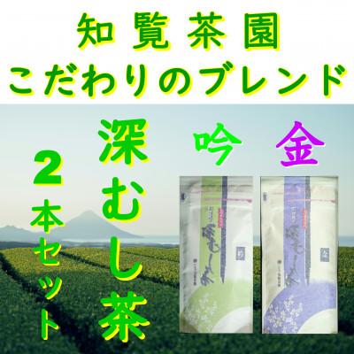 ふるさと納税 南九州市 【自宅用】知覧茶園の深むし茶「金・吟」各70g×2本セット