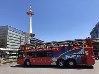 「乗り降り自由！京都の主要な観光地を巡る周遊パス」スカイホップバス（Sky Hop Bus）小人2日券