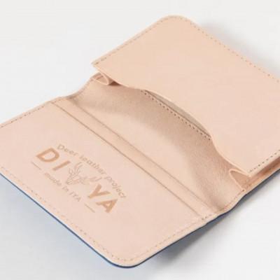 ふるさと納税 三好市 《国産鹿革×阿波藍染》手作り 名刺入れ(紺色)ポケット マチあり |  | 03