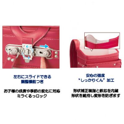 ふるさと納税 坂戸市 創業1955年 林カバン店オリジナルキューブランドセル アイボリー×ボルドーコンビ(女の子) |  | 01