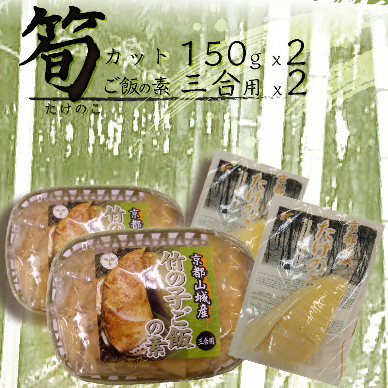 【ふるさと納税】《レビューキャンペーン》京都山城産たけのこセット 無添加 柔らかい 炊き込みご飯 京都山城産 株式会社駒食品