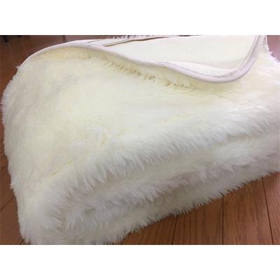 ふるさと納税 泉大津市 ご家庭で洗える　ムートン調　ウールシーツ　ダブル　140cm幅　(毛羽部分　ウール100%) |  | 01